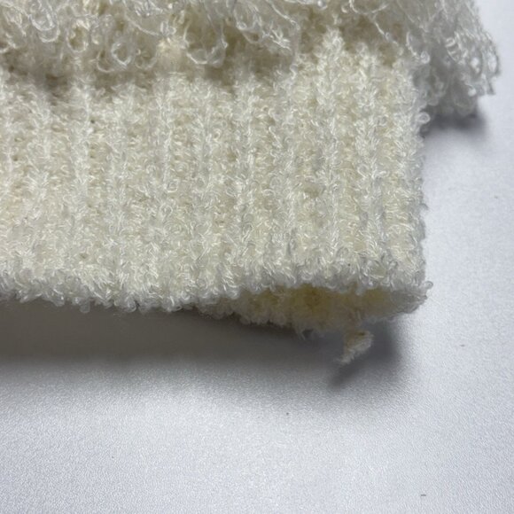 Vintage Sideffects Hand Crochet Shaggy Sweater Cardigan Womens Medium 80s 90s - Picture 7 of 12